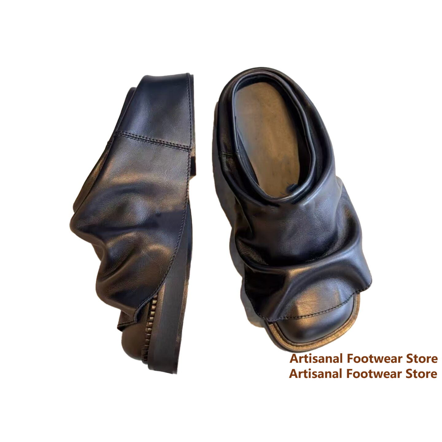 Flip Flop Leather Men - Mules à enfiler en cuir souple