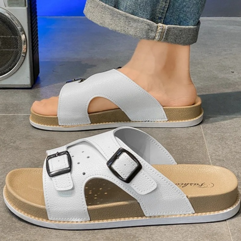 Nouvelles pantoufles pour homm - Flip Flop Leather Men avis et prix