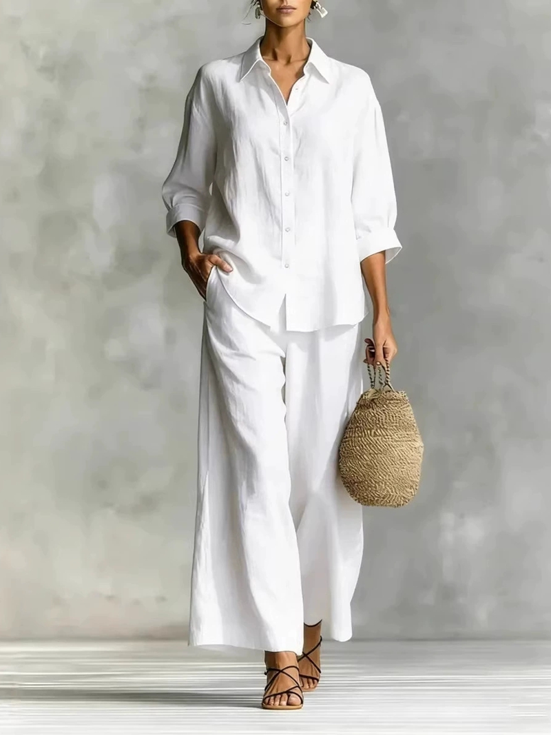 Ensemble décontracté pour femm - Linen Shirt Breathable avis et prix