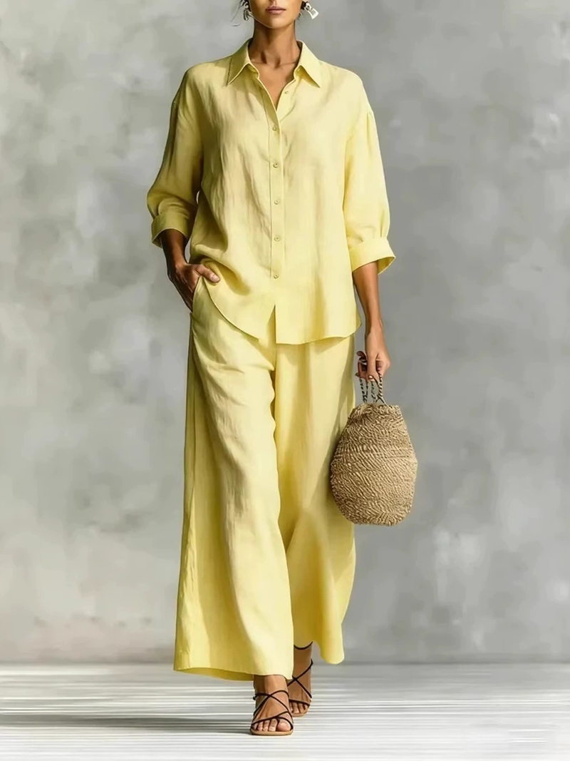 Ensemble décontracté pour femm - Linen Shirt Breathable avis et prix