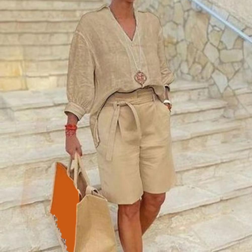 Ensemble deux pièces décontrac - Linen Shirt Breathable avis et prix
