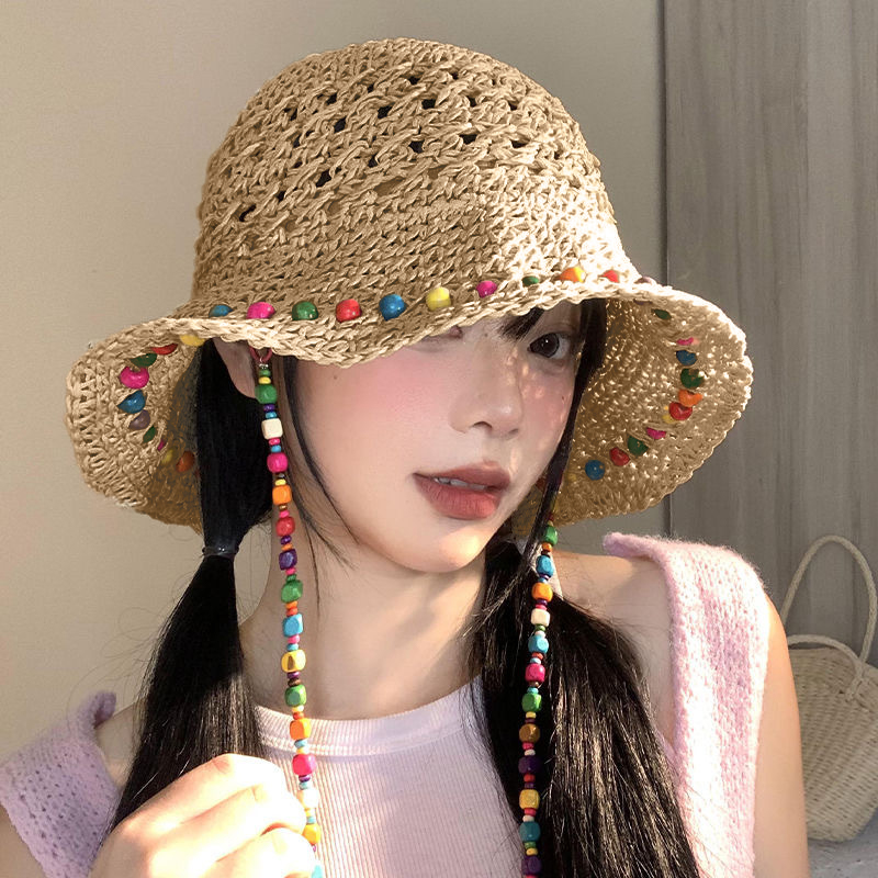 Chapeau de paille rétro polyva - Bucket Hat Straw avis et prix